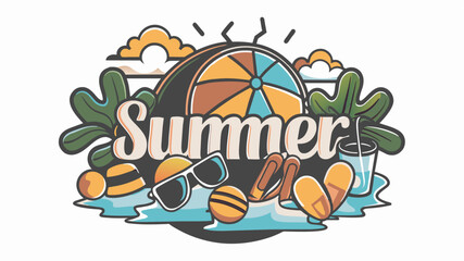 Summer vibes background vector illustration