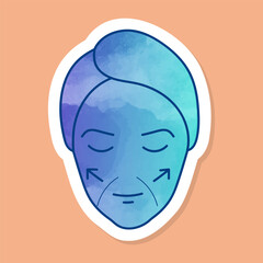 Women beauty face plastic surgery cheeks augmentation color sticker