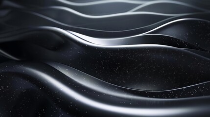 Fototapeta premium abstract dark grey and black wavy background with shining light and grainy texture elegant graphic design element