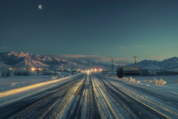 Fototapeta premium San Francisco Winter Road at Twilight