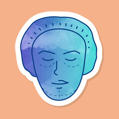 Women beauty face plastic surgery face adjustment color sticker