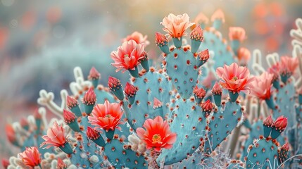 A cactus in a desert in the style of bokeh UHD wallpaper