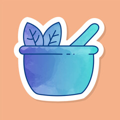 Herbs color sticker