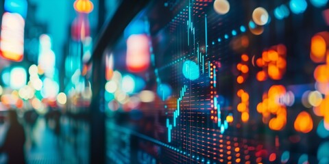 Abstract image showcasing vibrant light streaks and data visualization in a futuristic setting