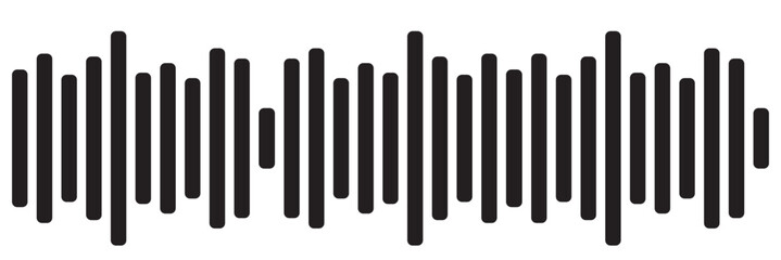 Audio technology, music sound waves vector icon illustration. Sound waves vector illustration