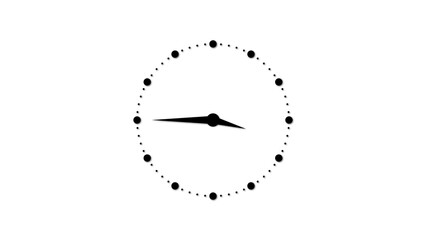 Analog clock isolated simple black color