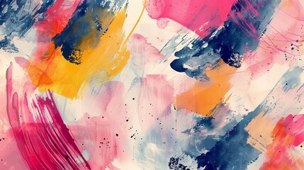 abstract watercolor brush strokes in bold colors forming dynamic organic shapes textured background