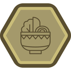 Dietary Food Line Polygon Icon