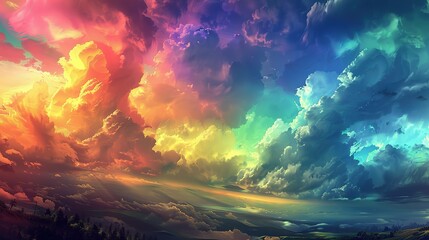 Colourful image of full sky UHD wallpaper