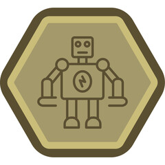 Robotics Line Polygon Icon