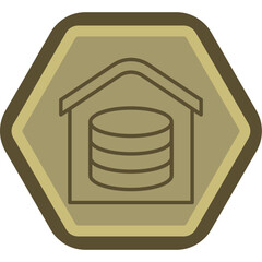 Data Center Line Polygon Icon