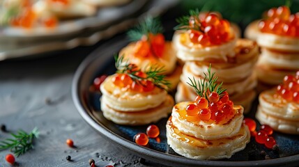 Plate of the salmon roe UHD wallpaper