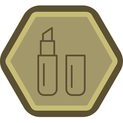 Lipstick Line Polygon Icon