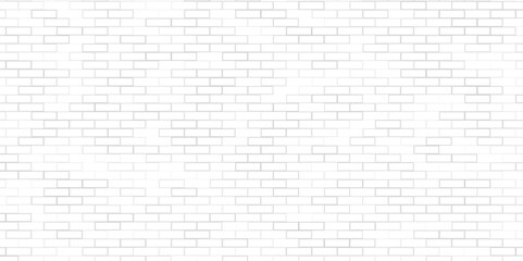 White grunge brick wall texture background for stone tile block painted in grey color wallpaper modern interior and exterior and room backdrop design