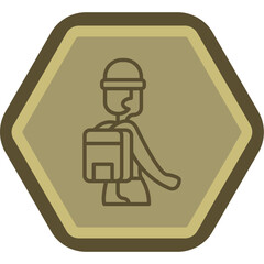 Tourist Line Polygon Icon