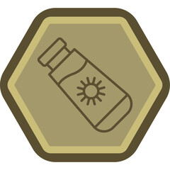 Sunscreen Line Polygon Icon