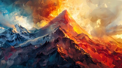 Dramatic wildfire burns across a mountainous landscape at sunset, painting the sky with vibrant colors