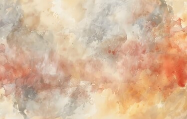 Watercolor Abstract Background with Soft Cream and Grey Tones