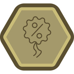 Online Discount Line Polygon Icon