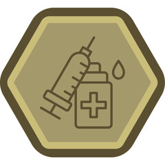 Vaccination Line Polygon Icon