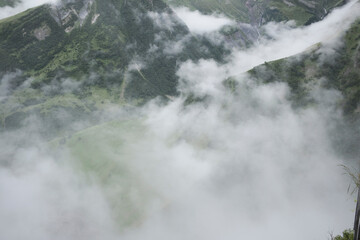 Georgia caucasus mountains landscape clouds