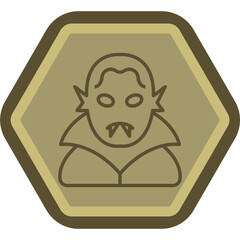 Vampire Line Polygon Icon