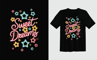 slogan sweet dreams design illustrator art
