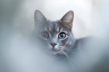 Majestic Minimalism: Cat's Mesmerizing Eyes