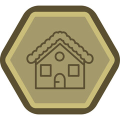 House Line Polygon Icon