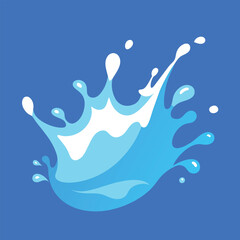 Water Splash Blue Color vector Background