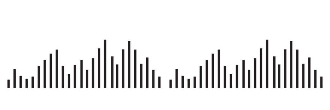 recommend clip art: Sound / audio wave or soundwave line art vector icon for music apps and websites