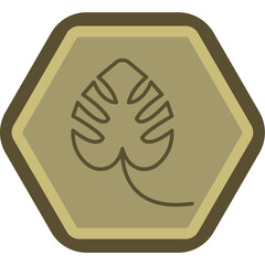 Monstera Line Polygon Icon