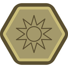 Sun Line Polygon Icon
