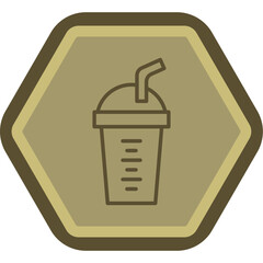 Protein Shake Line Polygon Icon