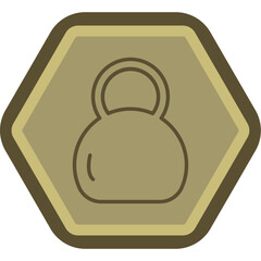 Kettlebell Line Polygon Icon