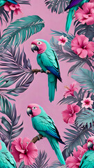 Fototapeta premium birds on a branch