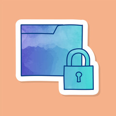 Folder lock color sticker