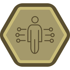 Human Line Polygon Icon