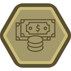 Income Line Polygon Icon