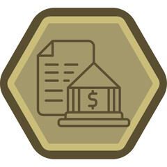 Decree Line Polygon Icon