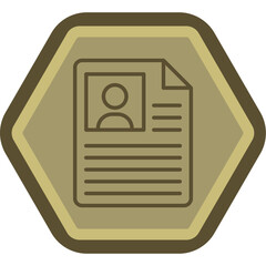 Newspaper Line Polygon Icon