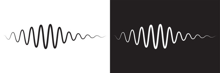 Sound wave set. Sound waves for voice message. Audio wave icon. Waveform pattern for music player or app. Recording music. Equalizer template.