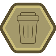 Trash Line Polygon Icon