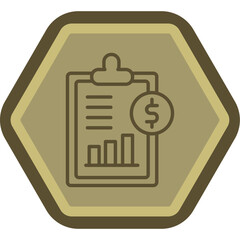 Budget Line Polygon Icon