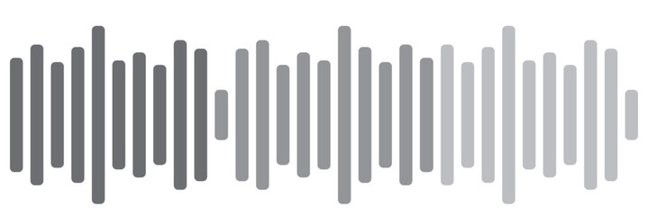 Audio technology, music sound waves vector icon illustration. Sound waves vector illustration