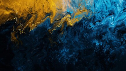 black and blue gradient with yellow accents grainy abstract background