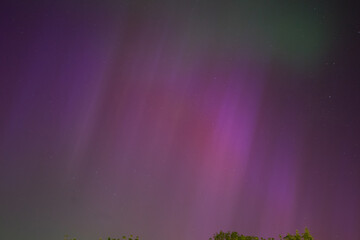 Northern lights over Munich due to an extreme geomagnetic storm on the night of May 10th to 11th,...
