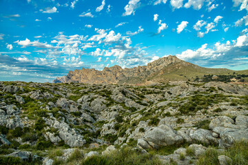 Abendwanderung zum Puig de I'Águila vor den Toren der Bucht von Cala Sant Vicenç auf der Balearen...