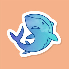 color sticker shark icon
