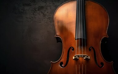 Fototapeta premium Classic Violin Against Dark Background